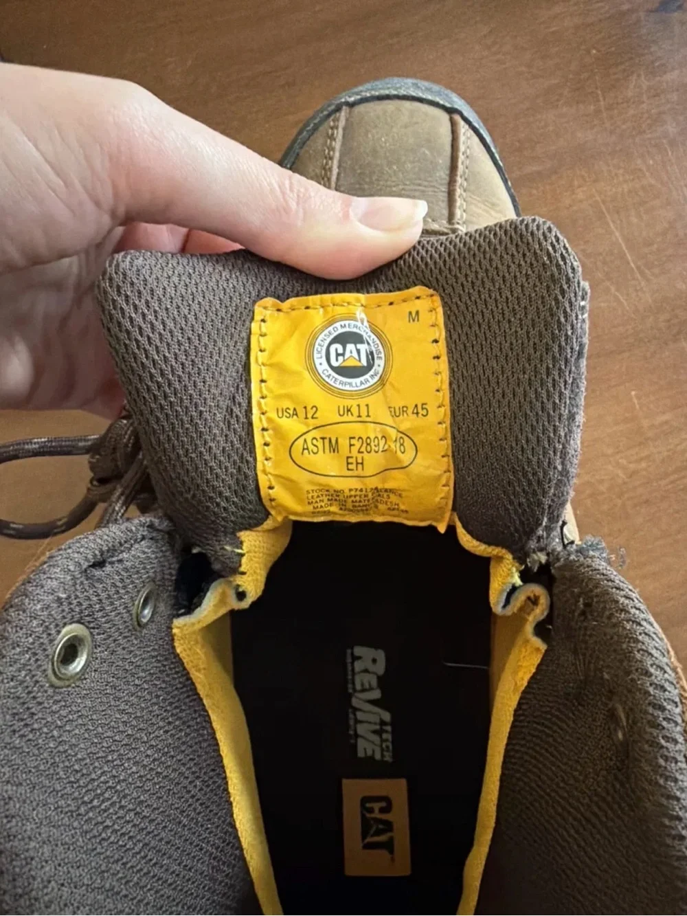 CAT Threshold Waterproof Work Boots — Men’s Size 12 — Worn Once, Like New